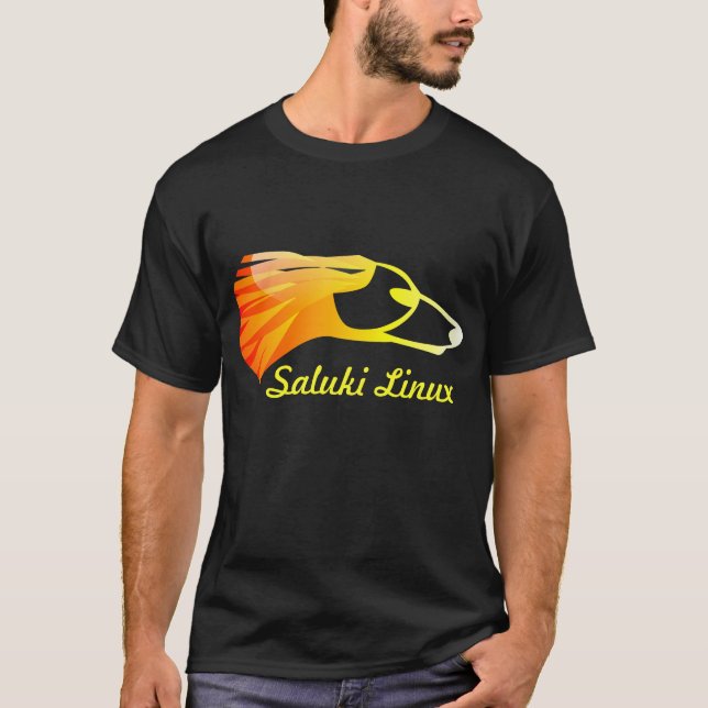 Saluki Linux T-shirt (Framsida)