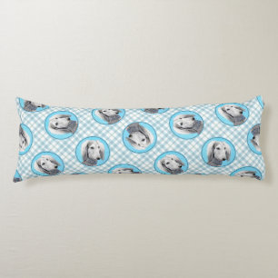 Saluki Painting Silver Feasted Original Hund Art Kroppskudde