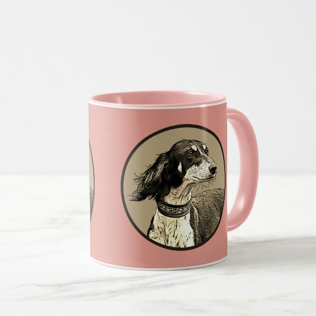 Saluki rose mugg (Framsida höger)