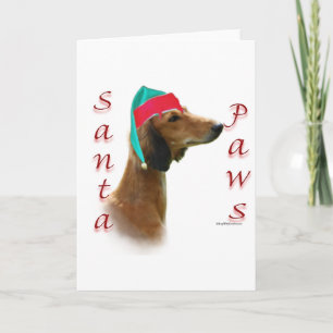 Saluki Santa Tassar Helgkort
