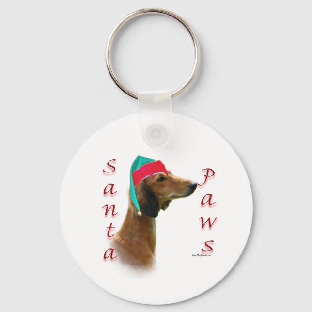 Saluki Santa Tassar Nyckelring (Framsida)