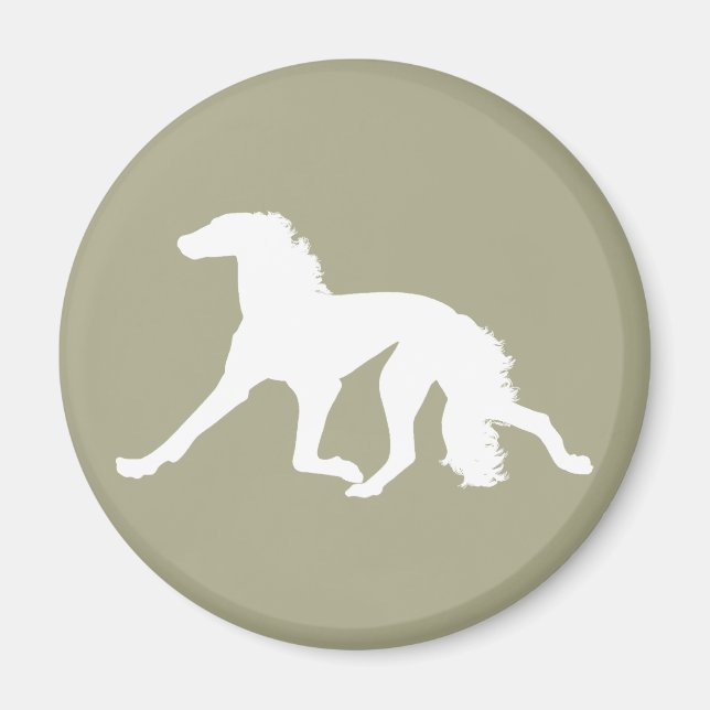 Saluki Silhouette Magnet (Framsidan)