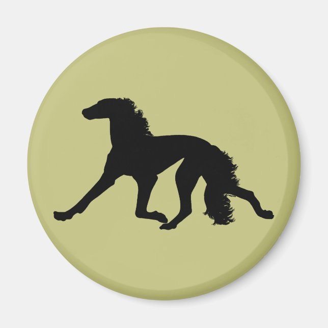 Saluki Silhouette Magnet (Framsidan)