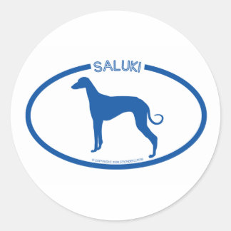 Saluki Silhouette Sticker Runt Klistermärke