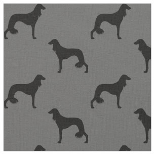 Saluki Silhouettesmönster Tyg