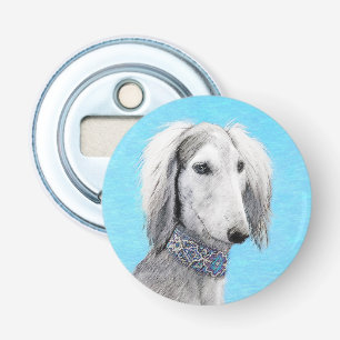 Saluki (Silver) - Färgning - Konst av rent Hund Flasköppnare