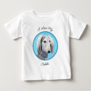 Saluki (Silver) - Färgning - Konst av rent Hund T Shirt