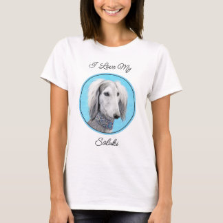 Saluki (Silver) - Färgning - Konst av rent Hund T Shirt