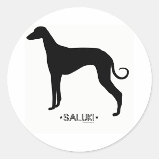 Saluki Sticker Runt Klistermärke