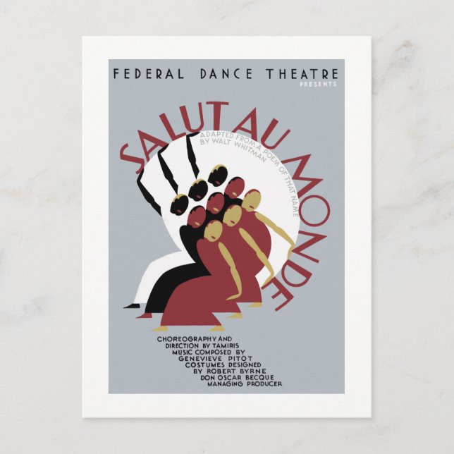 Salut Au Monde Vykort (Framsida)