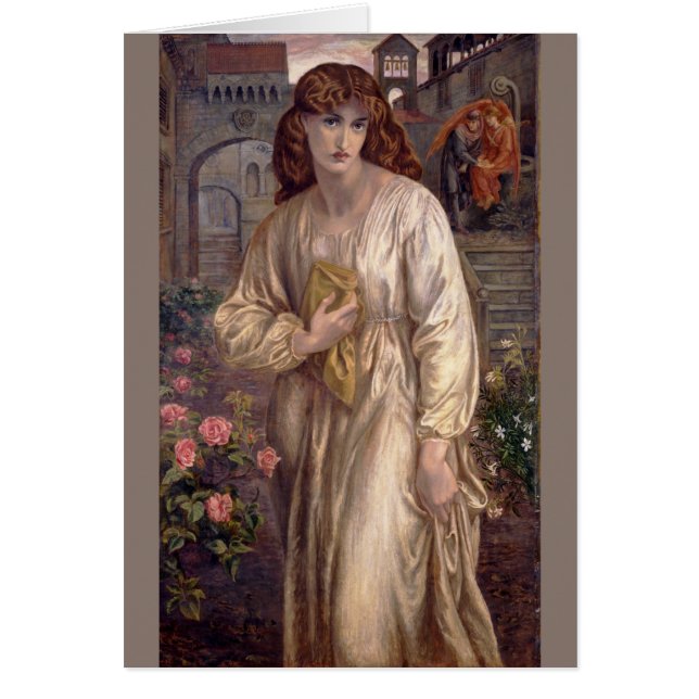 Salutation av Beatrice av Dante Gabriel Rossetti Hälsningskort (Framsidan)