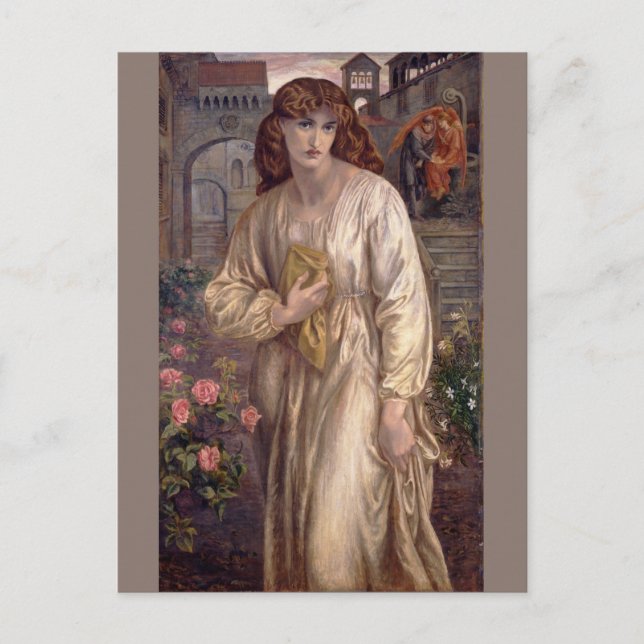 Salutation av Beatrice av Dante Gabriel Rossetti Vykort (Framsida)