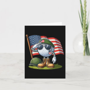 Salute Golf Amerikansk Usa Flagga Minnesdagen 4 Kort