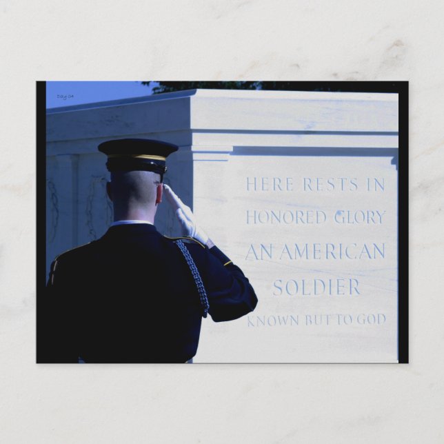 Salute, Grav i den okända soldaten Vykort (Framsida)