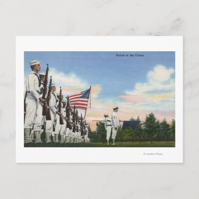 Salute till Färg Formning - USA:s flotta Vykort (Framsida)