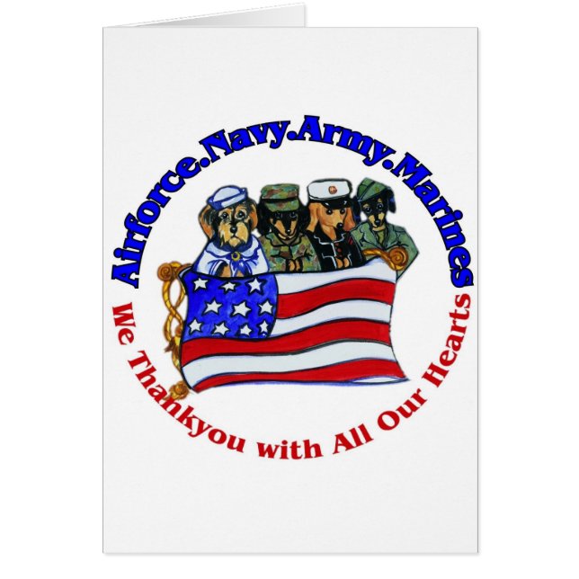 Salute till trupperna hälsningskort (Framsidan)