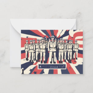 "Salute to Service: Lycklig väpnade styrkors dag" Anteckningskort