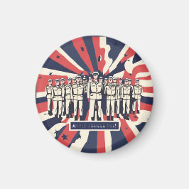 "Salute to Service: Lycklig väpnade styrkors dag" Magnet