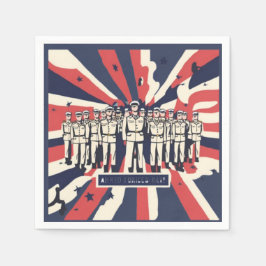 "Salute to Service: Lycklig väpnade styrkors dag" Pappersservett