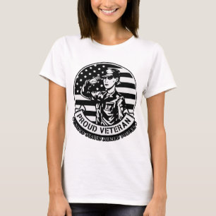 Salutera en stolt kvinnlig veteran © FB @ # T Shirt