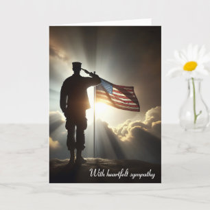 Saluting American Soldier for Sympathy Kort