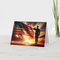 Saluting American Soldier for Sympathy