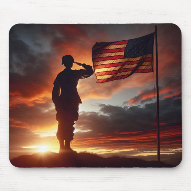 Saluting American Soldier Musmatta (Framsidan)