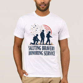 Saluting Bravery Honoring Service T Shirt