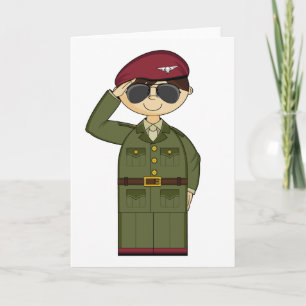 Saluting Card för den brittiska armén Kort