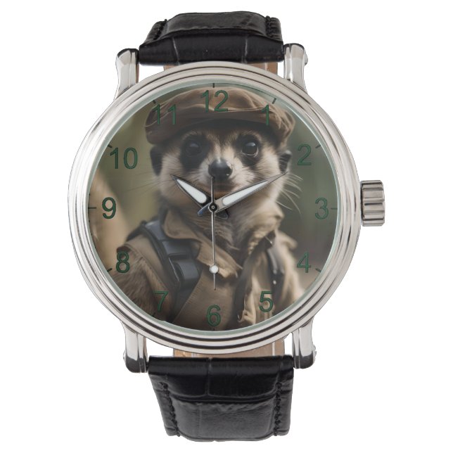 Saluting Silvester the Meerkat: A Veterans Tale Armbandsur (Framsida)