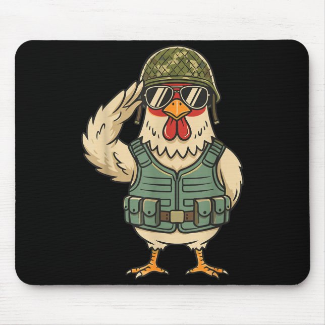 Saluting Soldier Chicken Military Rooster Army For Musmatta (Framsidan)