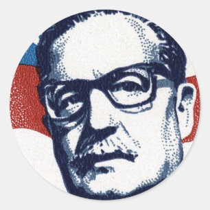 Salvador Allende - Venceremos Runt Klistermärke