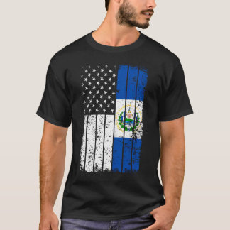 Salvador America Flagga T-Shirt - El Salvador USA