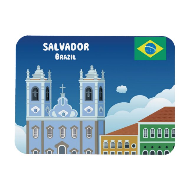 Salvador Brasilien Magnet (Horisontell)