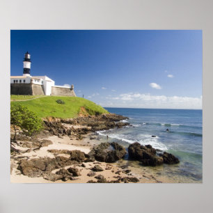 Salvador, Brasilien. Porto da Barra och den Poster