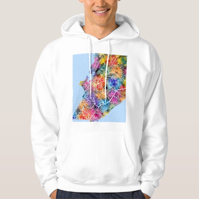 Salvador Brasilien Stadskarta Hoodie (Framsida)