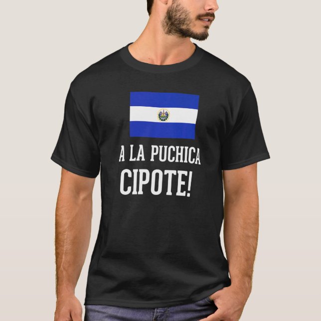 Salvador Flagga DNA El Salvador Ala Puchica Cipote T Shirt (Framsida)