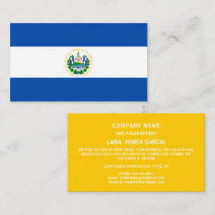 Salvador Flagga, Flagga El Salvador Visitkort