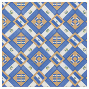 Salvador Flagga och Trendig El Salvador Fabric mod Tyg