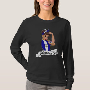 Salvador Girl Women Mamma Flagga DNA El Salvador S T Shirt