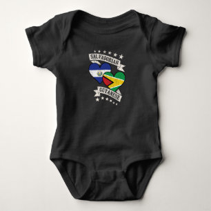 Salvador Guyanese Heart Flaggor El Salvador Guyan T Shirt