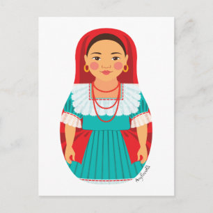 Salvador oran Matryoshka Postcard Vykort