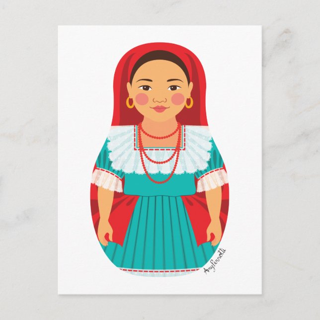 Salvador oran Matryoshka Postcard Vykort (Framsida)