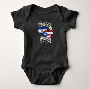 Salvador Puerto Rican Heart Flaggor El Salvador P T Shirt