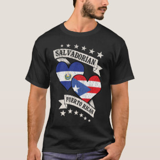 Salvador Puerto Rican Heart Flaggor T Shirt