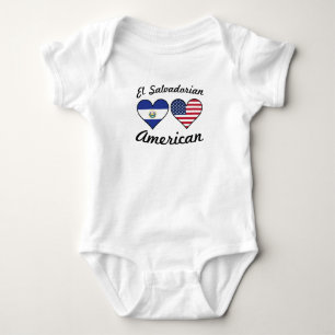Salvadorian amerikanska flagganhjärtor för El T-shirt