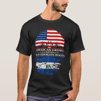 Salvadorianska roots American Grown US El Salvador T Shirt