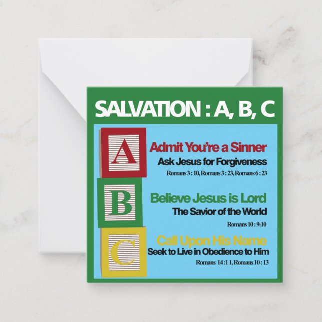 Salvation ABC Anteckningskort (Framsida)