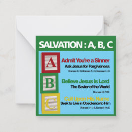 Salvation ABC Anteckningskort