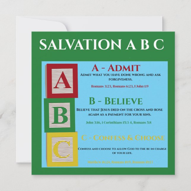 Salvation abc julkort (Framsida)